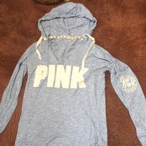 Never worn Long sleeve PINK hooded shirt